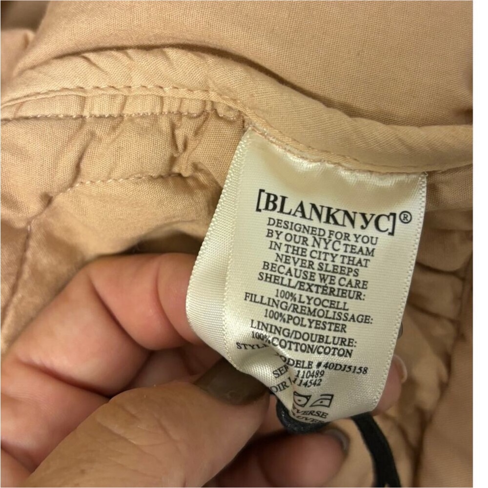 Anthro BLANK NYC Blush Pink Quilted Bomber Jacket - Picture 13 of 15
